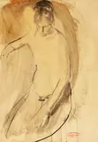 Corneliu Baba, Nud, tuș și cărbune pe hârtie japoneză