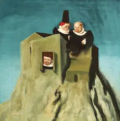 Henry Mavrodin, Doi bărbați, 1974, ulei pe pânză