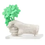 Marian Codrea, Un pumn de flori, instalație din silicon si print 3D (autoportret)