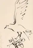 Mircea Cantor, Eagle, 2018, tuș pe hârtie