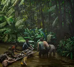 Ştefan Ungureanu, Taking Origin Back, 2015, acrilic pe pânză