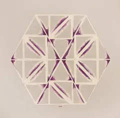 Florin Maxa, Hexagon, 1977, acrilic și ulei pe pânză