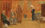 Grégoire Michonze, Piață în Paris, ulei pe placaj