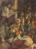Zestrea by Rudolf Schweitzer–Cumpăna, ulei pe carton, sold Oct 2021