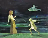 Felix Aftene, Venus și Amor, 2021, acrilic pe pânză