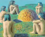 Matca by Sabin Bălașa, 1984, ulei pe pânză, sold Oct 2021