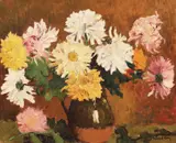Ștefan Luchian, Crizanteme, 1908-1910, ulei pe pânză