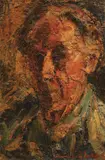 Autoportret by Rudolf Schweitzer–Cumpăna, ulei pe carton, sold Oct 2021