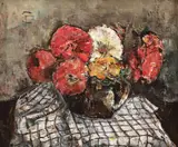 Crizanteme by Gheorghe Petrașcu, 1938, ulei pe pânză, sold Oct 2021