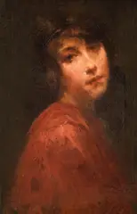 Portret de tânără by Alexandru Romano, ulei pe pânză, sold Oct 2021