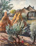 Samuel Mützner, Sfârșit de vară la Șopărlița, ulei pe carton
