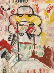 Transparențe by Ion Țuculescu, 1959, ulei pe pânză, sold Oct 2021