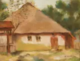 Ștefan Luchian, Casă din Brebu, 1908, pastel pe hârtie