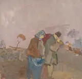 Ion Popescu Negreni, Întoarcerea de la câmp, ulei pe pânză lipită pe carton