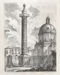 Columna lui Traian by Francesco Piranesi, acvaforte, sold Sep 2021