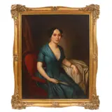Johann Frankenberger, Aristocrată cu evantai, 1851, ulei pe pânză