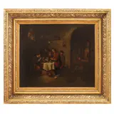 Manieră David Teniers cel Tânăr, Ospăț la han, ulei pe lemn