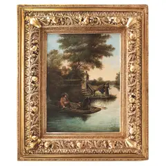 Scenă galantă by sec. Xix Școală Germană, ulei pe pânză, sold Sep 2021
