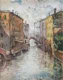 Petre (Pejin) Jinga, Veneția, 1925, ulei pe carton