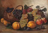 Petre Bărcănescu, Coș cu fructe, ulei pe carton