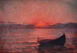 Grigore Negoşanu, Asfințit pe mare, ulei pe carton
