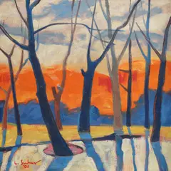 Primăvara by Liviu Suhar, 2001, ulei pe pânză, sold Sep 2021