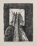 Ștefan Câlția, Golemul (după Gustav Meyrink), 1987, litografie