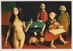 Georges Mazilu, Le jeu de cartes, cromolitografie