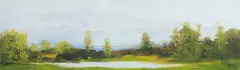 Peisaj pe Argeș by Nicolae Blei, 2017, ulei pe pânză, sold Sep 2021