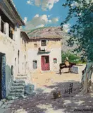 José Paya Sanchis, Fermă în Rupit, ulei pe carton pânzat