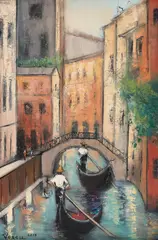Teodor Vescu, Canal la Veneția, ulei pe pânză
