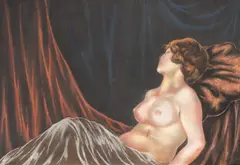 Mişu Teişanu, Nud, pastel pe carton
