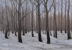 Nicolae Tempeanu, Pădure, ulei pe carton