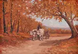 Ion Doboşariu, Întoarcerea de la câmp, ulei pe carton