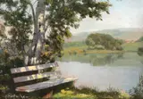 Nicolae Perțache, Margine de lac, ulei pe carton