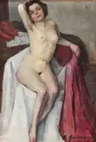 Grigore Manea, La pozat, ulei pe carton