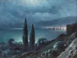 Eugen (Evgheni) Gorski, Înserare la Sorrento, ulei pe pânză lipită pe carton