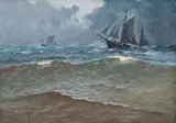 Dimitrie Florian, Furtună pe mare, ulei pe carton