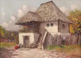Ion Doboşariu, Țărăncuță în fața casei