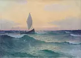 Nicolae Perțache, Pescari în larg, ulei pe pânză
