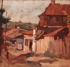 Ioan Marşic, Margine de sat, ulei pe carton