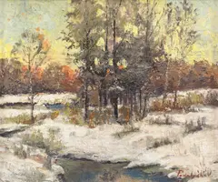 Vilmos Podolyak, Asfințit, 2007, ulei pe pânză