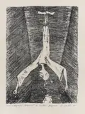 Ștefan Câlția, Circar (din ciclul Golemul), 1987, litografie