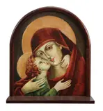 Florica Cordescu, Maica Domnului cu pruncul, 1943, ulei pe lemn