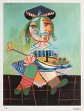 Maya Picasso și bărcuța by Pablo Picasso, cromolitografie, sold Jul 2021
