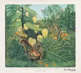 Henri Rousseau, Lupta dintre un tigru și un bivol, cromolitografie
