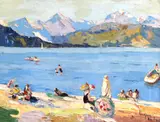 Rudolf Négely, Plajă la Lugano
