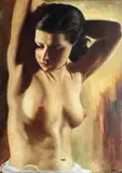 Ion Stătescu, Nud, ulei pe carton