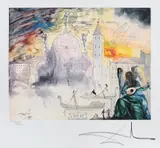 Veneția by Salvador Dalí, cromolitografie, sold Jul 2021