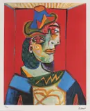Soția arlechinului by Pablo Picasso, cromolitografie, sold Jul 2021